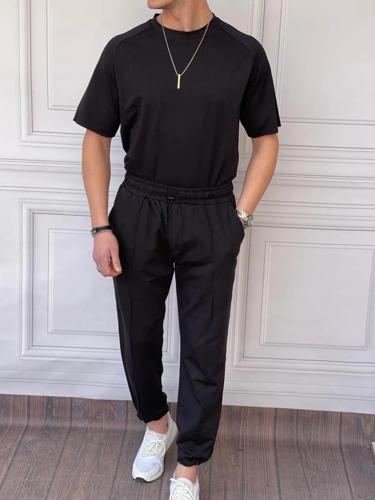 Relaxed Kalıp Alt-Üst Pamuklu Paça Lastik Detaylı Eşofman Takımı