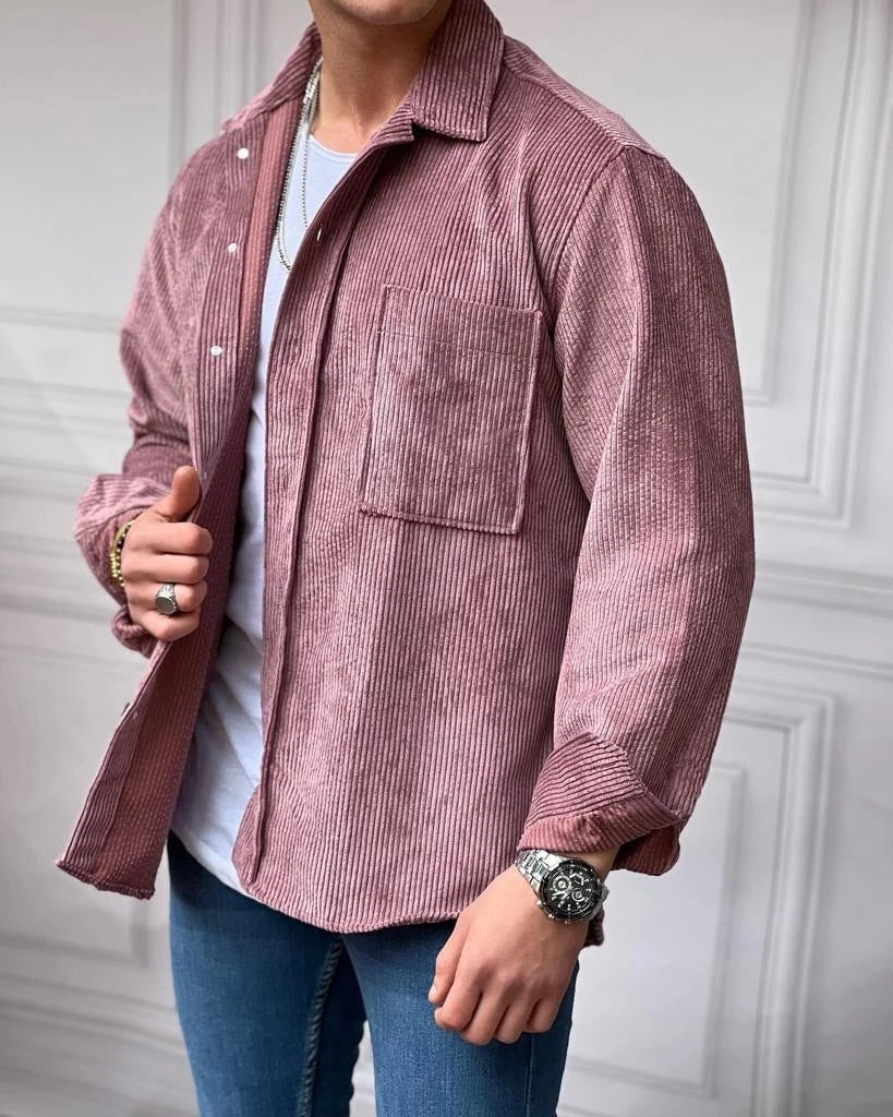 Fitil Kadife Oversize Gömlek