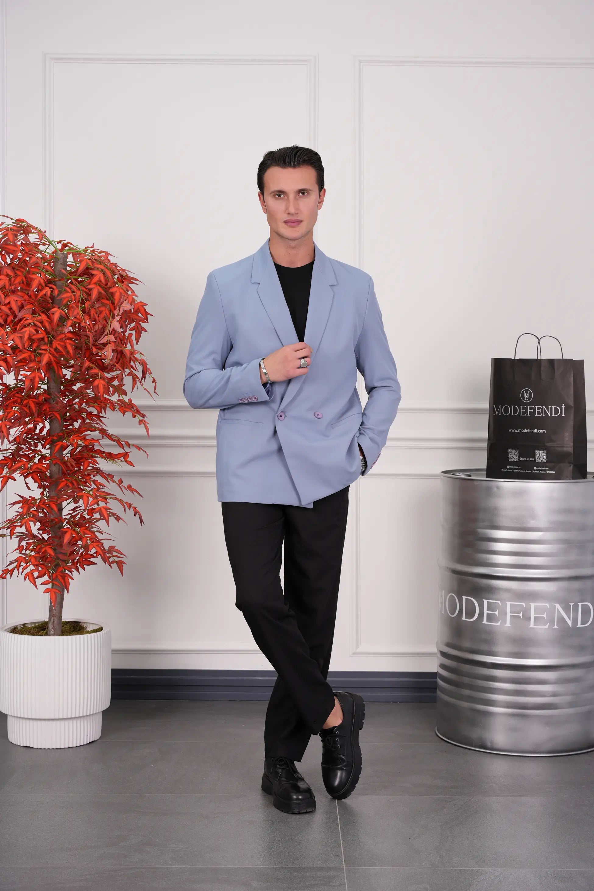 2 Düğme Detaylı Oversize Kesim Ceket