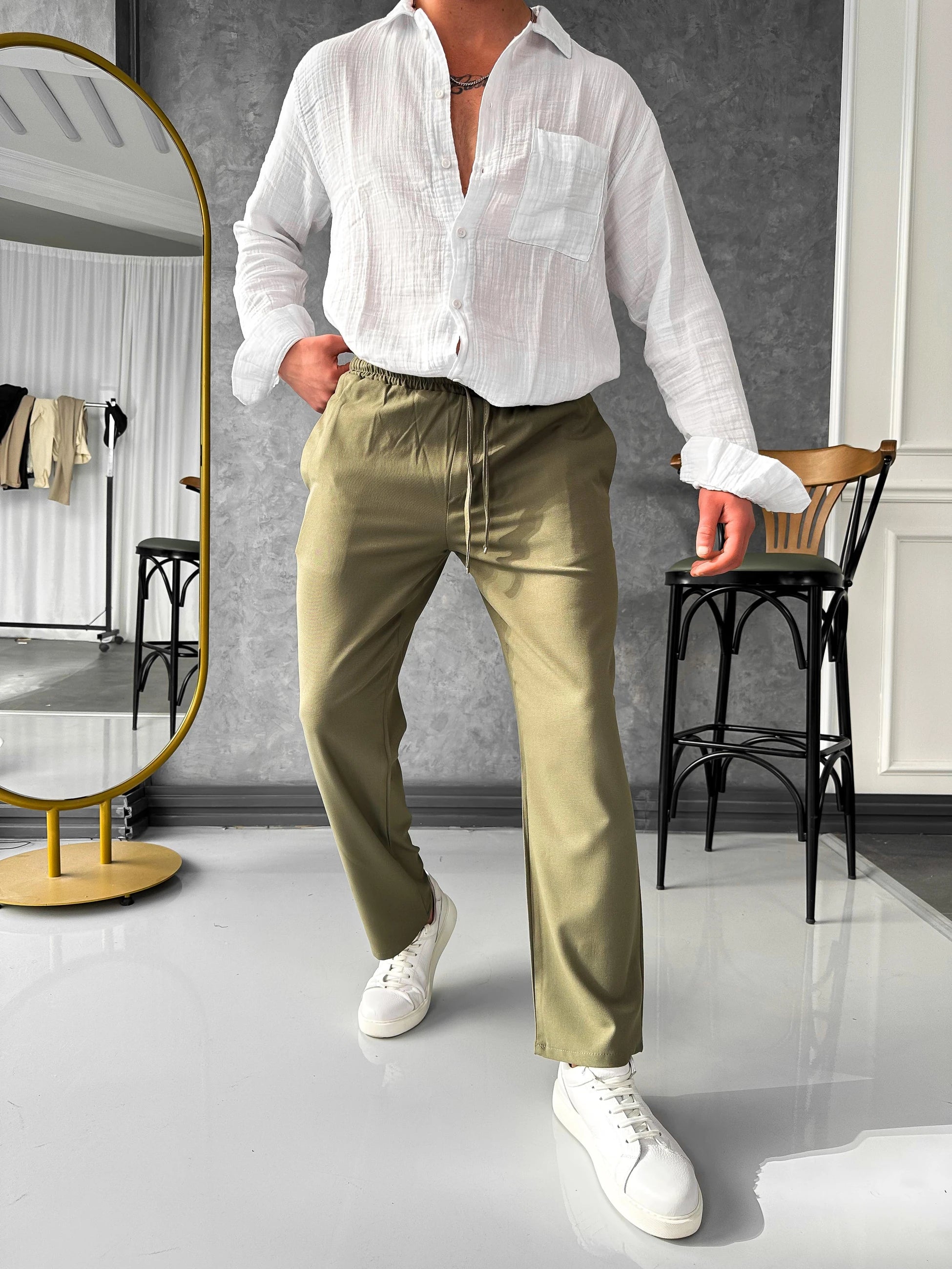 Bel Lastik Detaylı İpli Baggy Jogger Pantolon