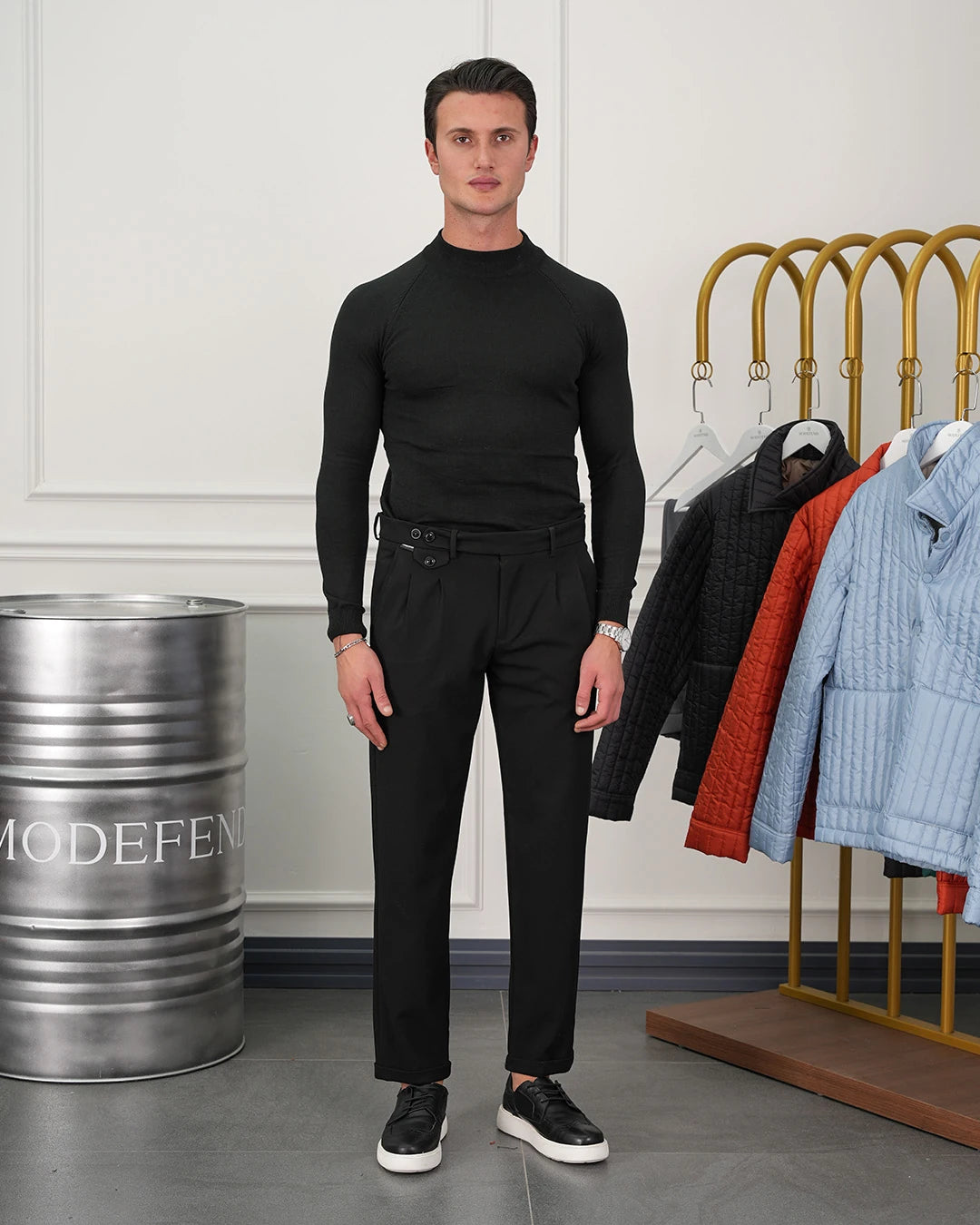 Slimfit Kalıp Pamuklu Triko Yarım Balıkçı Triko Kazak