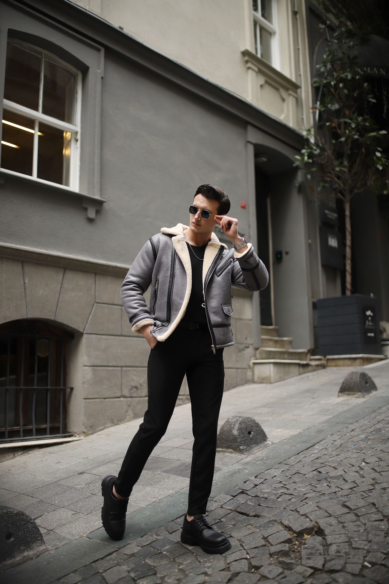 Full Kürklü Napa Deri Mont