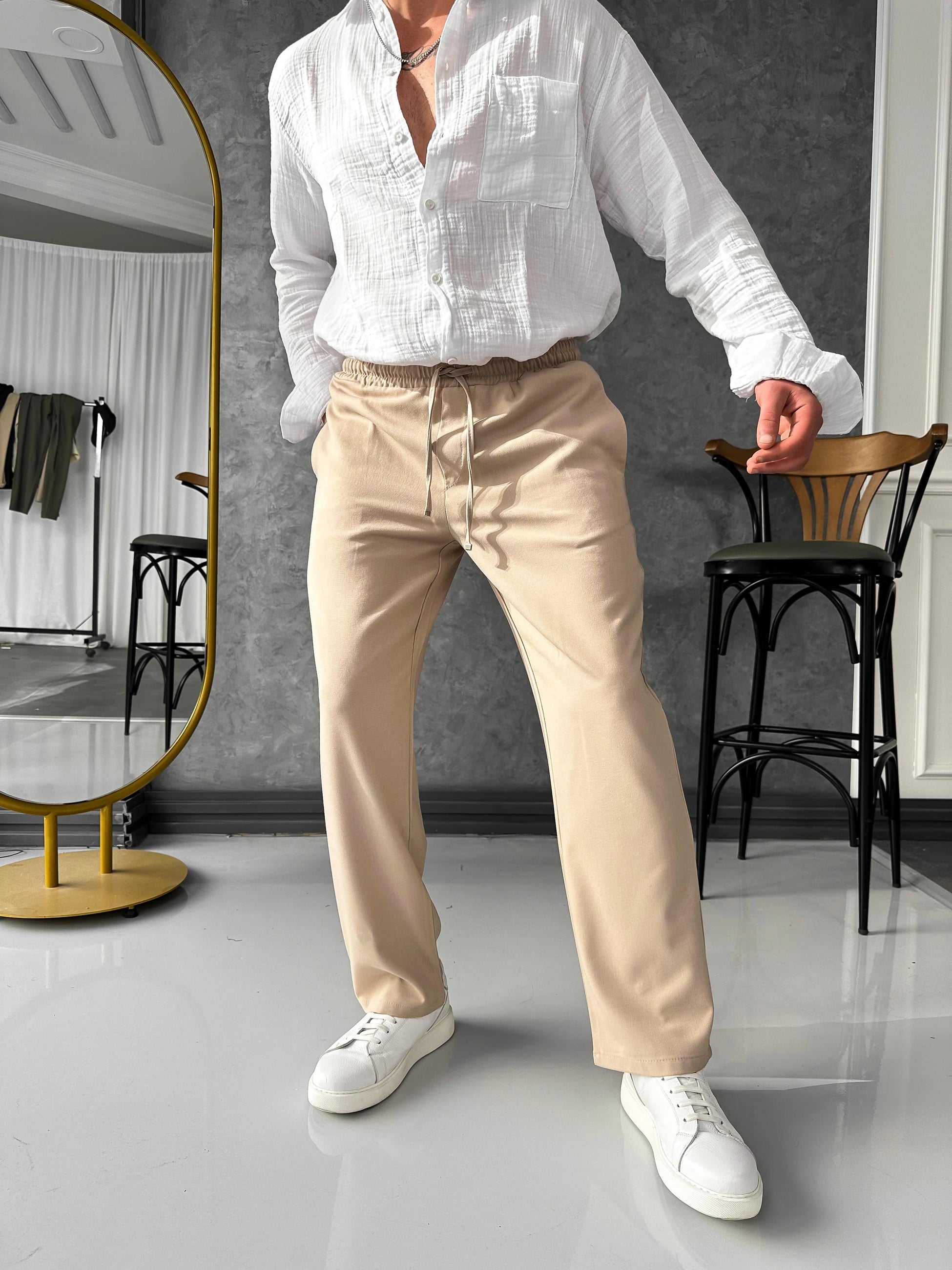 Bel Lastik Detaylı İpli Baggy Jogger Pantolon