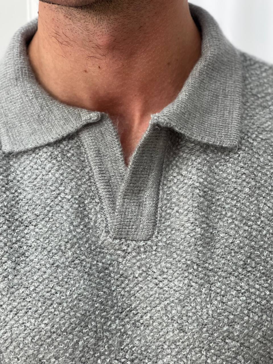 Yüksek Kalite Kısa Yaka Tüylü Yarım Oversize Kazak