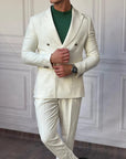 Petek Örme Pamuk Likra İtalyan Kesim Slimfit Ceket Pantolon Takım Elbise