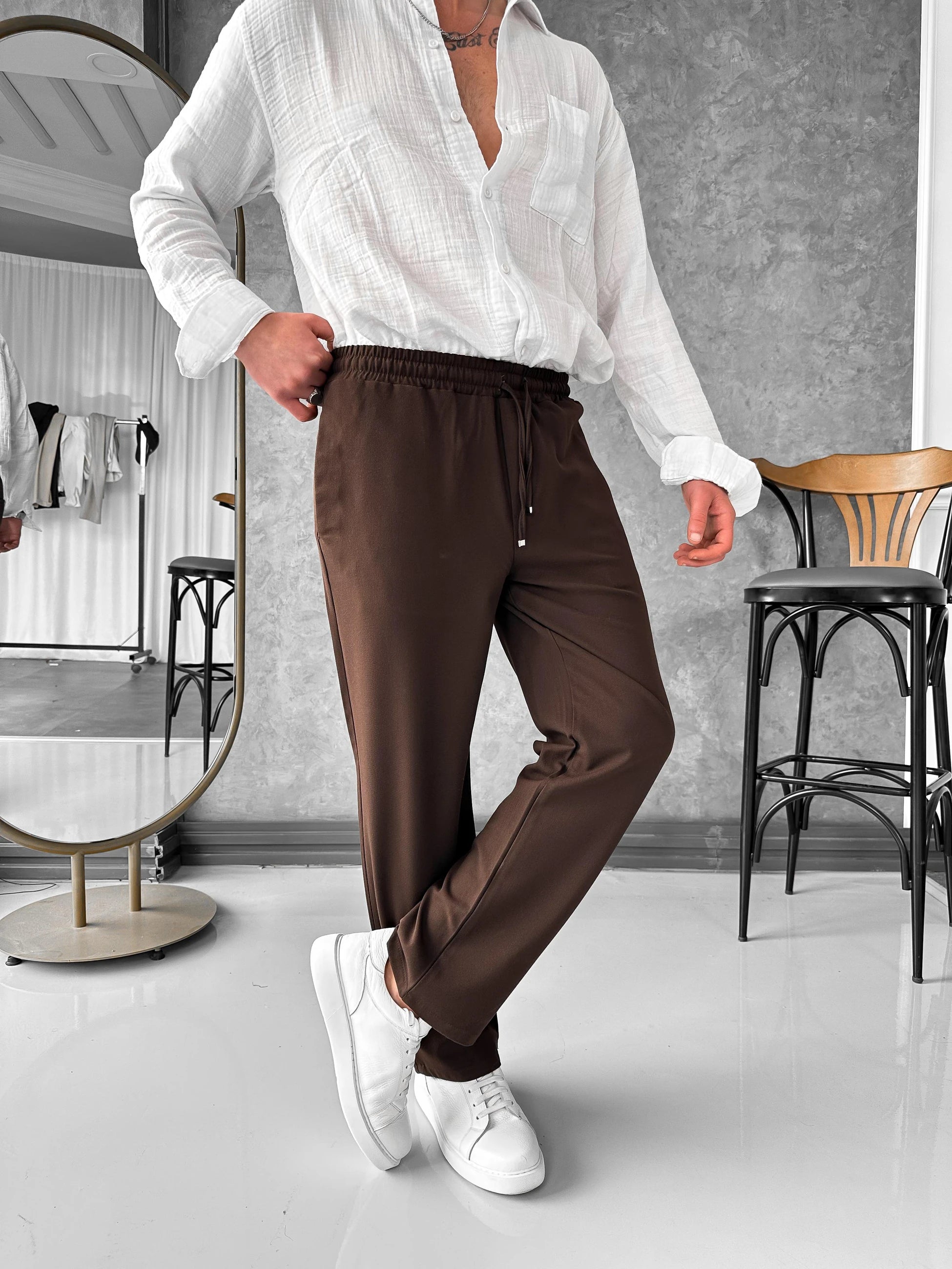 Bel Lastik Detaylı İpli Baggy Jogger Pantolon