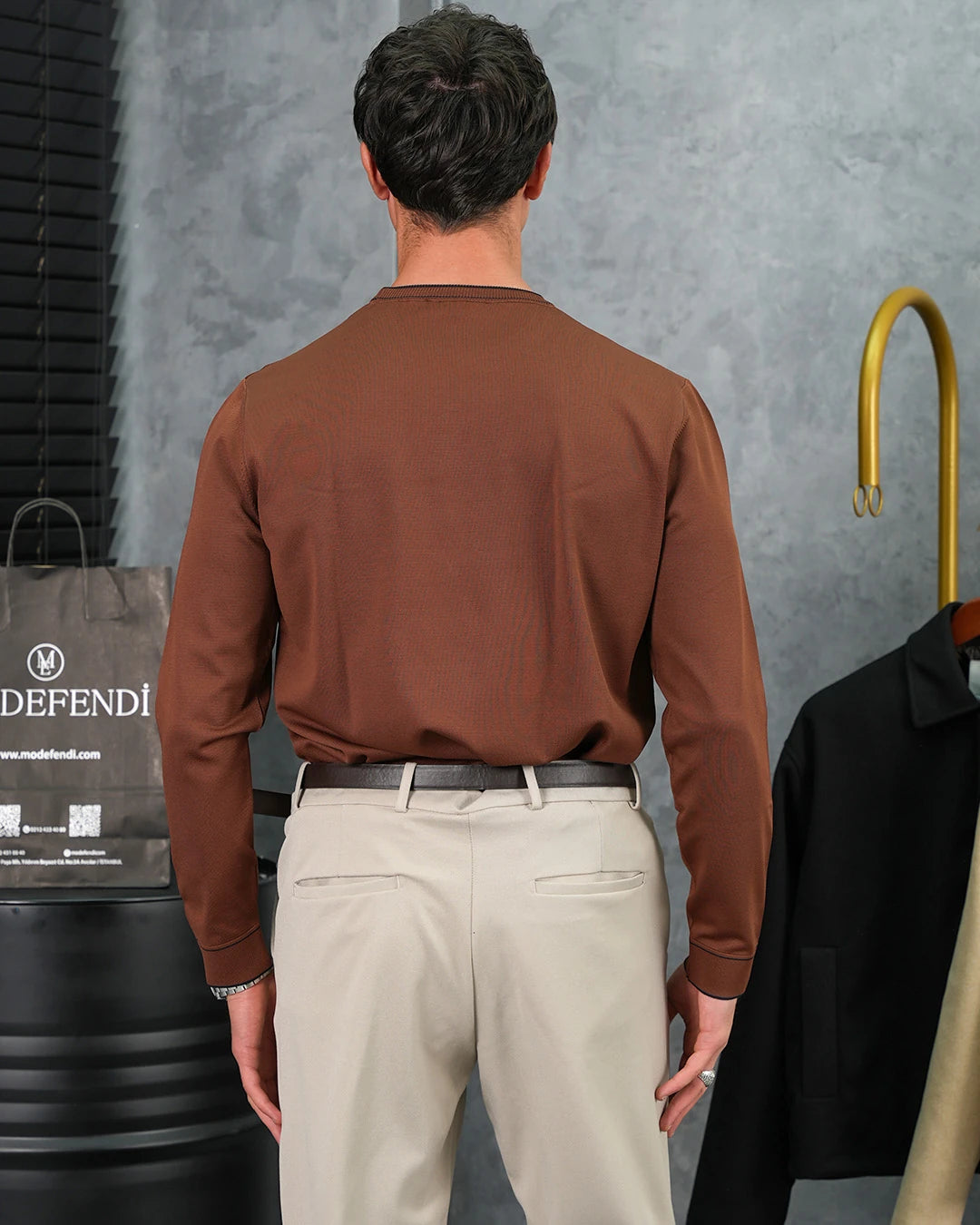 Yüksek Kalite Merserize Kumaş Bisiklet Yaka Triko