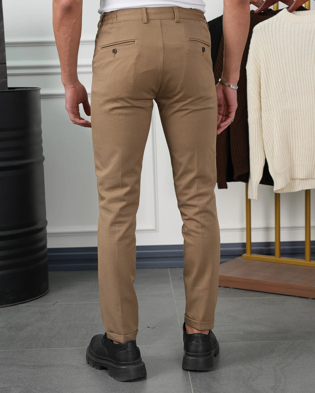 Pamuk Likra Slim Fit Jogger Pantolon