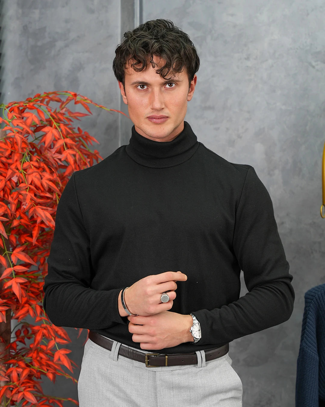 Slim Fit İtalyan Kesim Tam Balıkçı Boğazlı Kazak