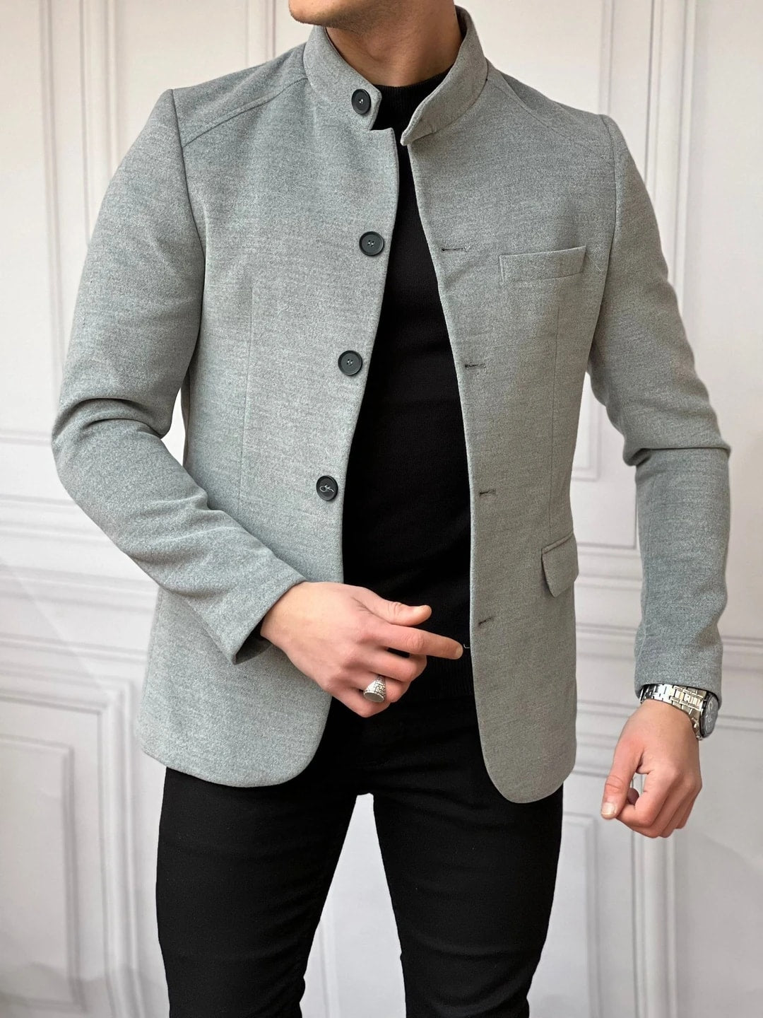 İtalyan Kesim Hakim Yaka Kaşe Kaban