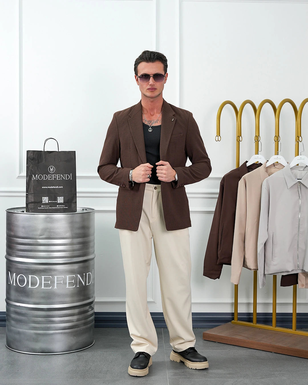 Özel Seri %100 Gofre Kumaş İtalyan Kesim Modern Fit Ceket