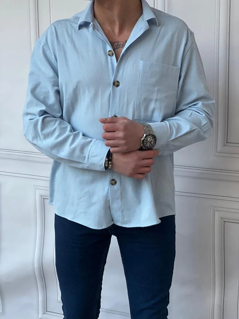 Ham Keten Oversize Gömlek