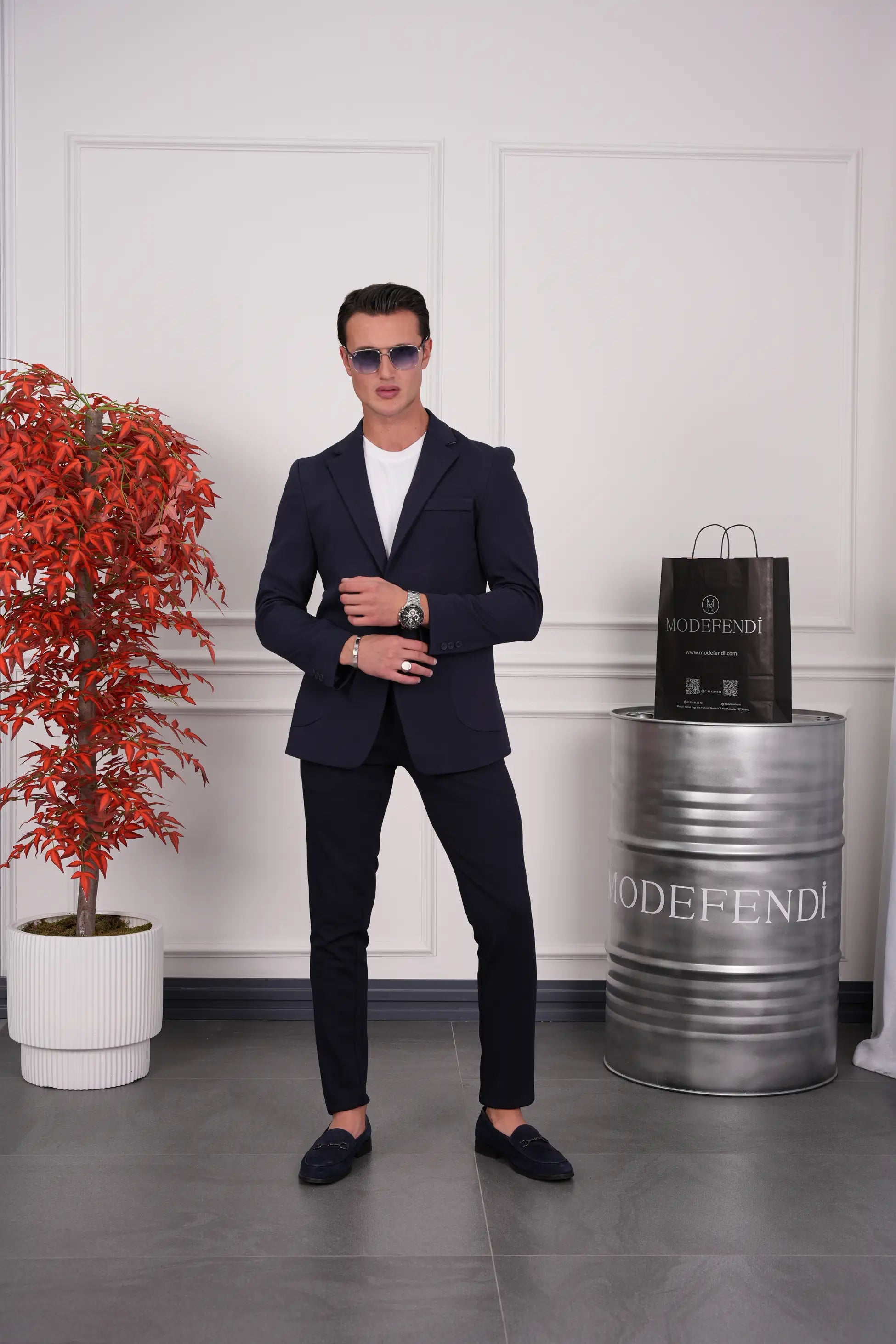 Petek Örme Pamuk Likra Takım Elbise