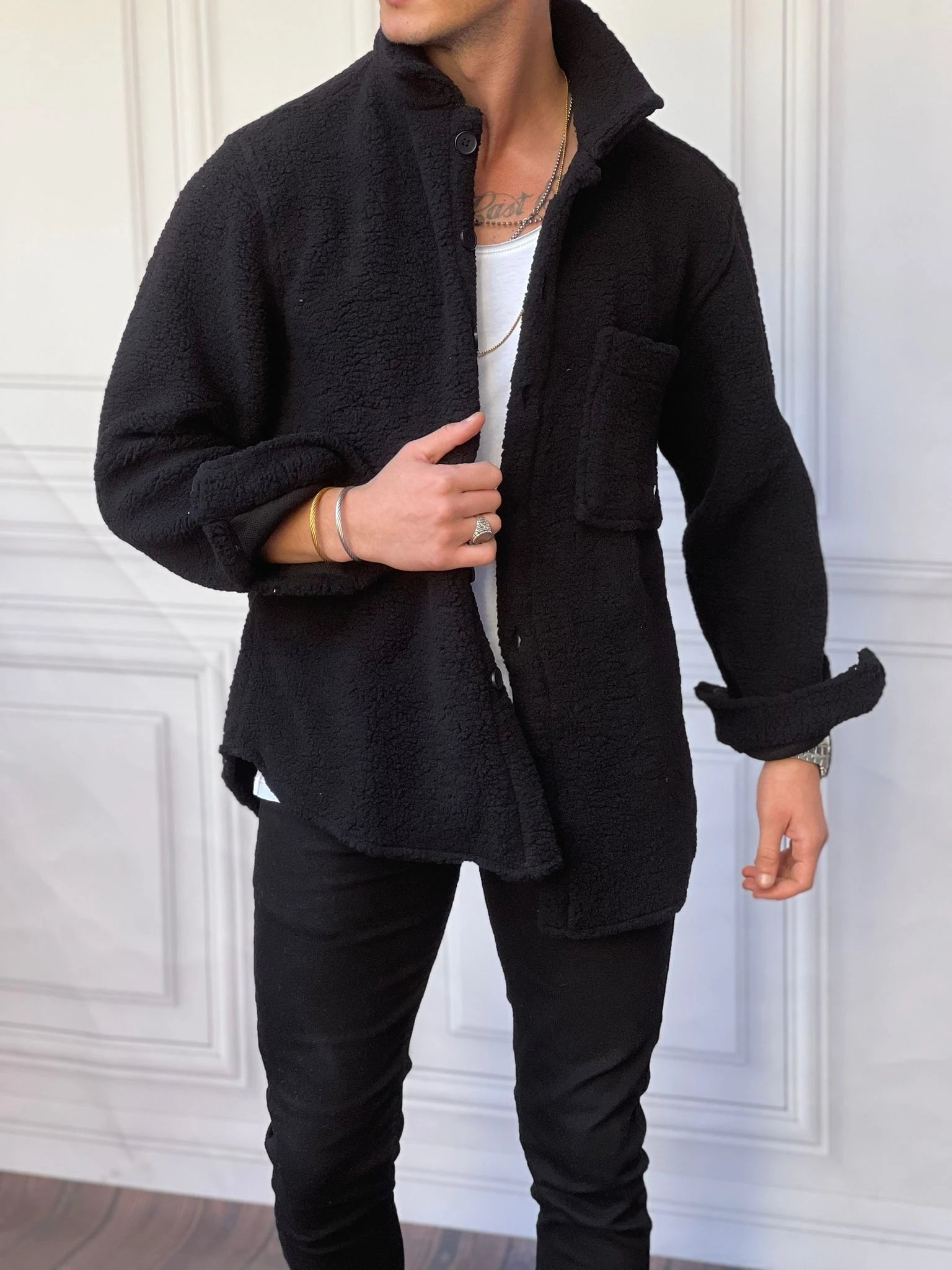 Rahat Kalıp Yüksek Kalite Peluş Gömlek