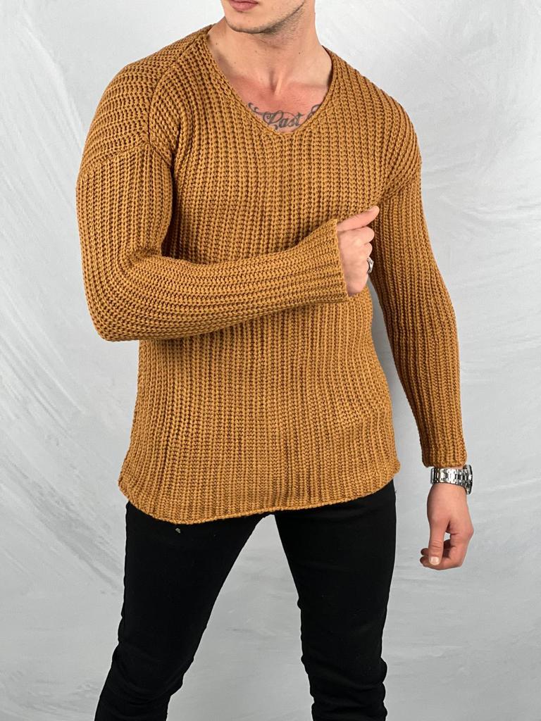 Yüksek Kalite Çelik Örme Oversize Kazak