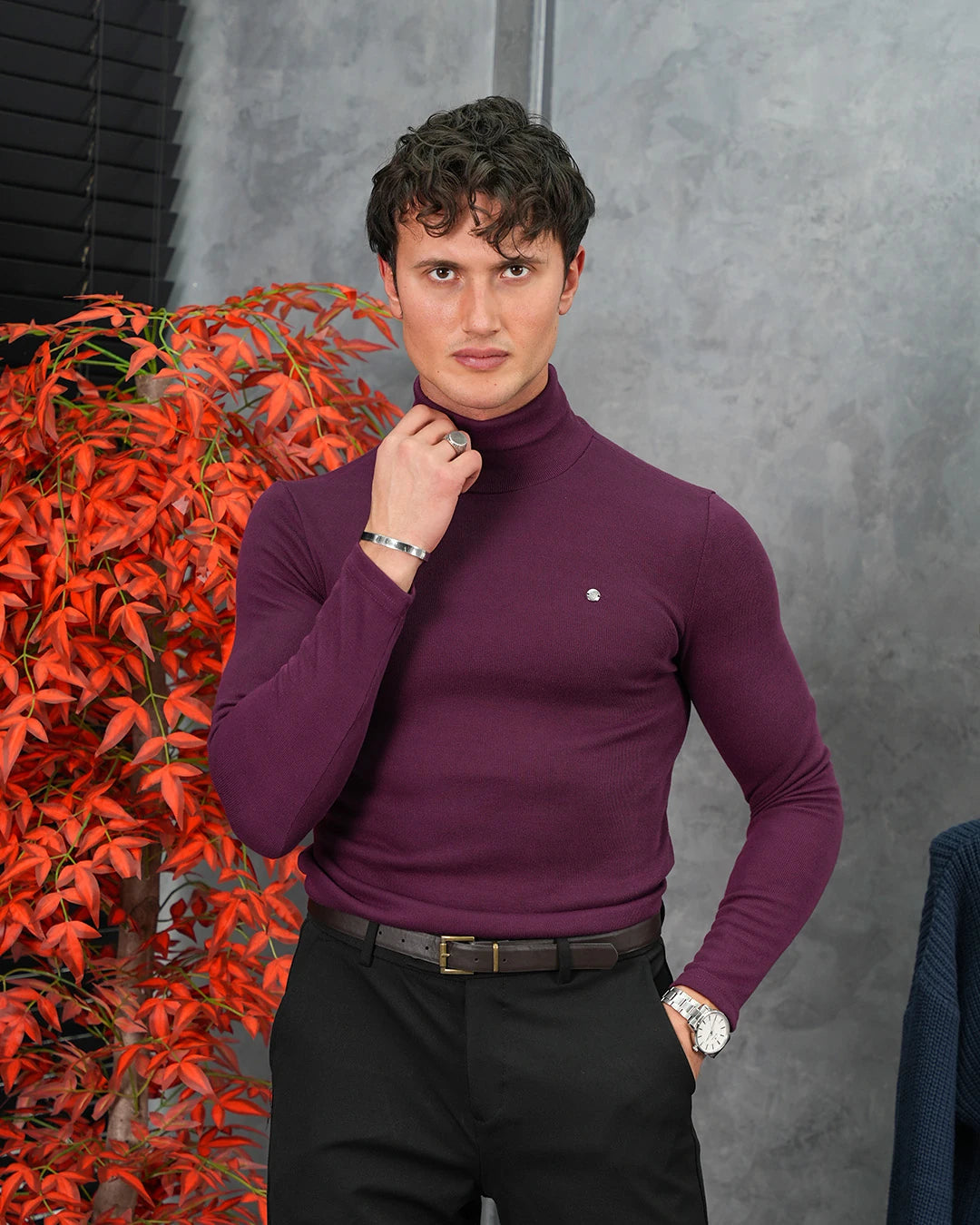 Slim Fit İtalyan Kesim Tam Balıkçı Boğazlı Kazak