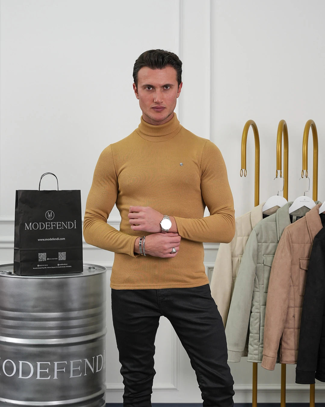 Slim Fit İtalyan Kesim Tam Balıkçı Boğazlı Kazak