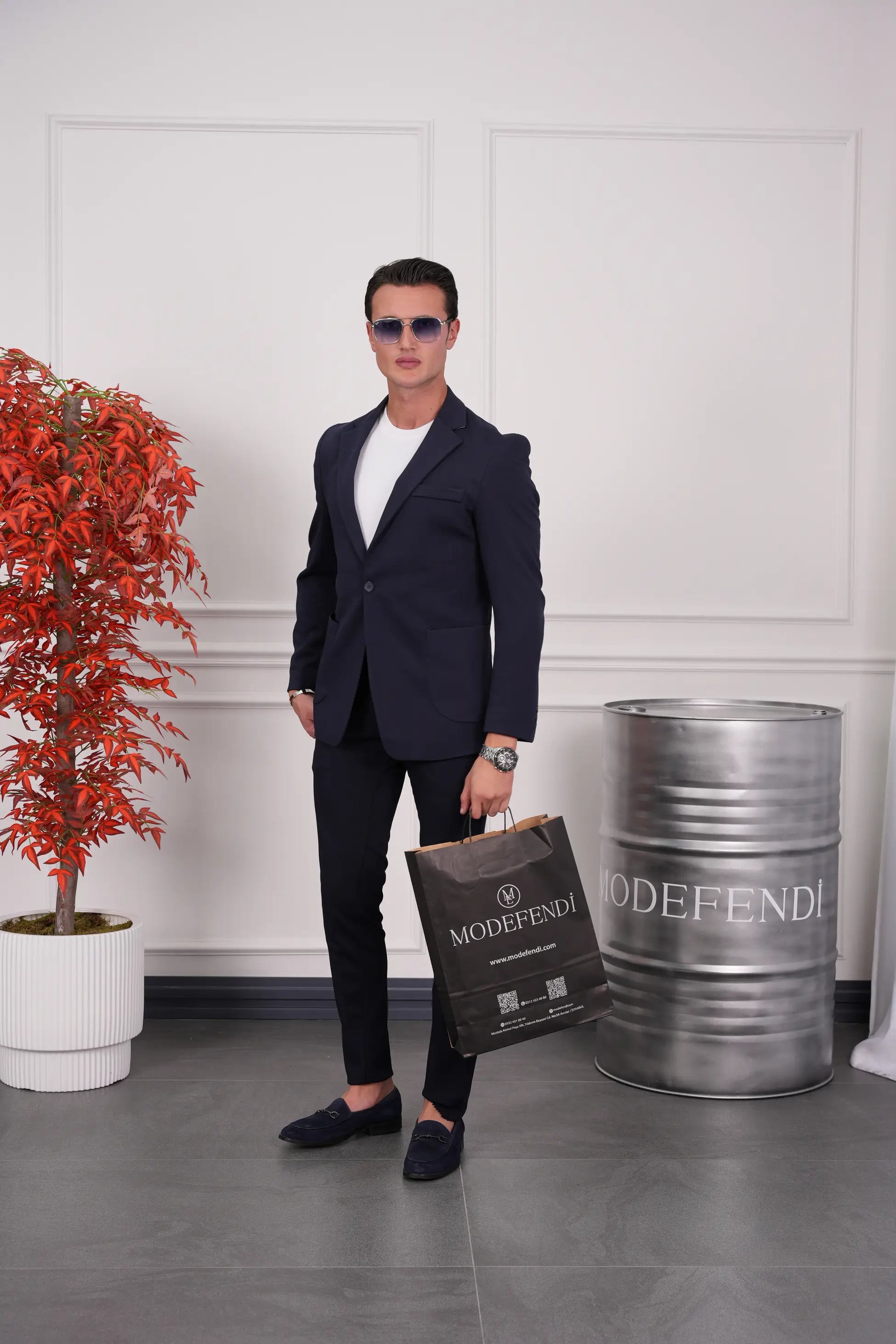 Petek Örme Pamuk Likra Takım Elbise