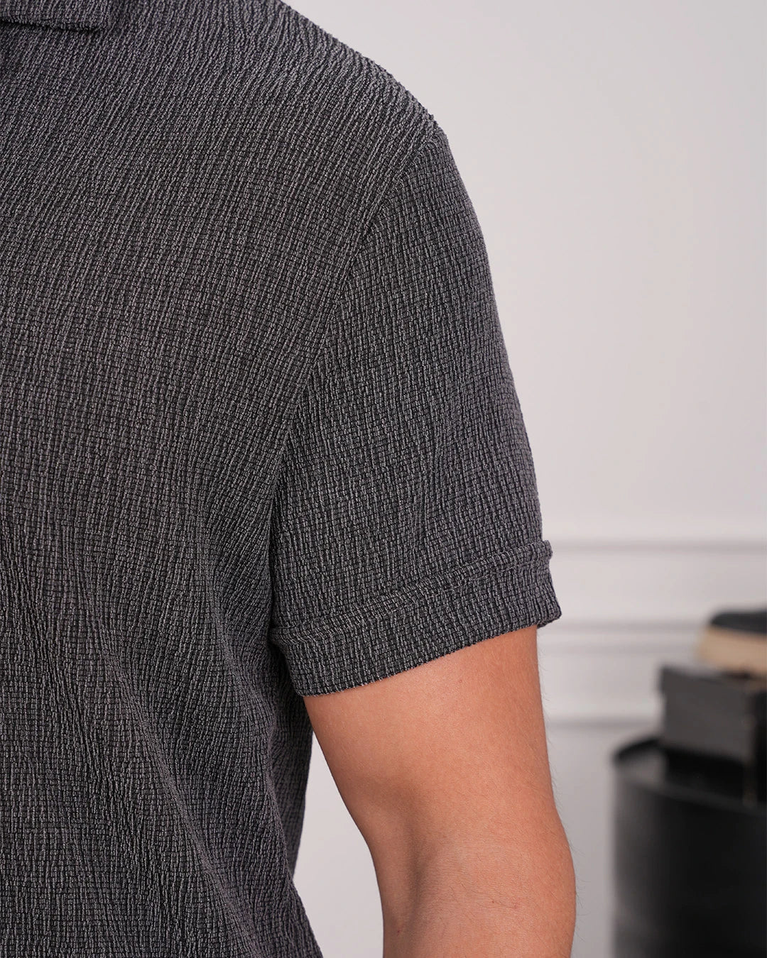 Krinkıl Kumaş Pamuklu Gömlek + Şort Takım