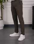 Slim Fit Kalıp Düz Kumaş Pantolon