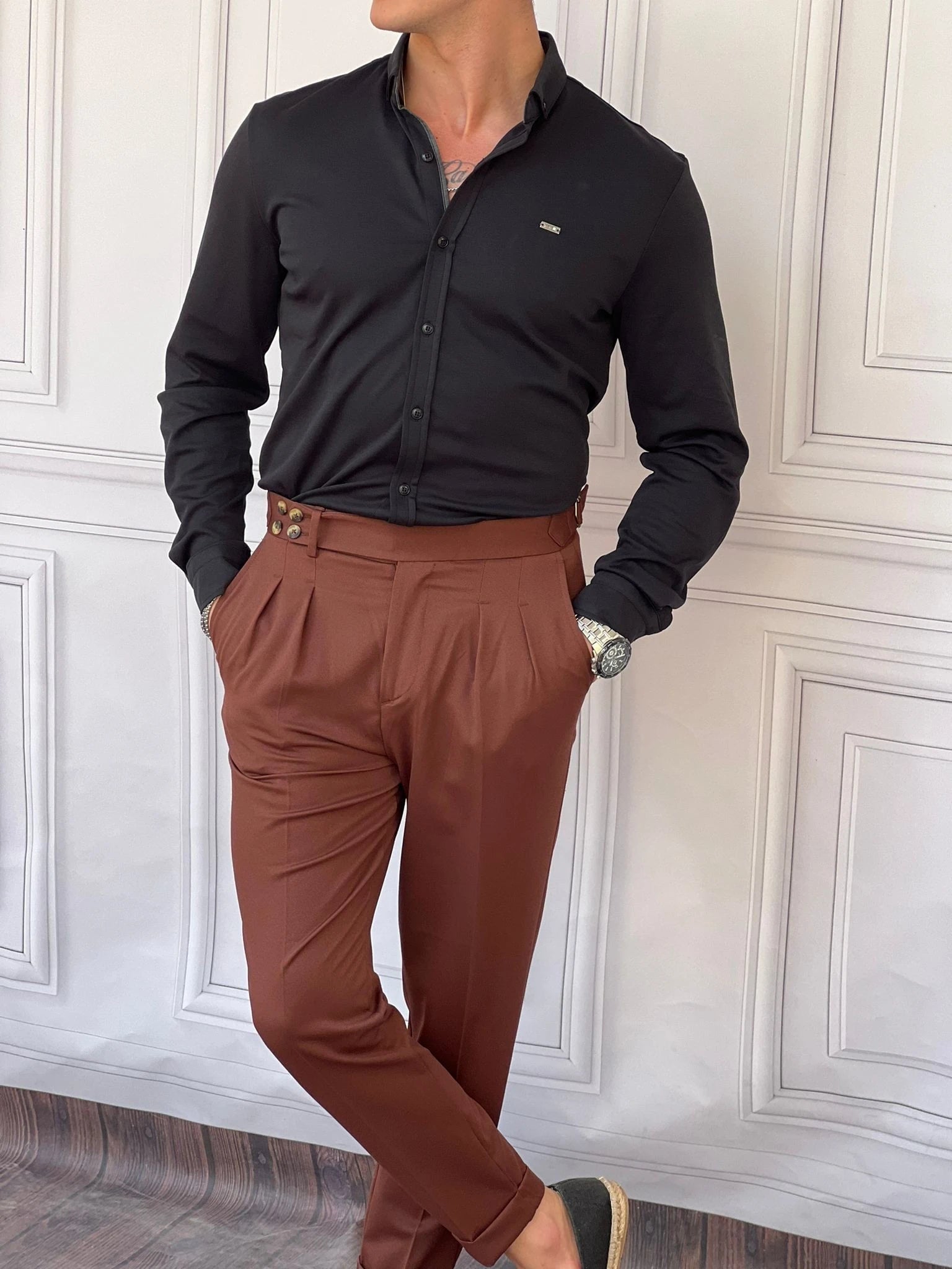 Rahat Kalıp Şalvar Kesim Kumaş Pantolon