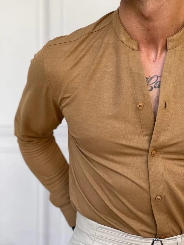 Pamuk Likra Hakim Yaka Gömlek