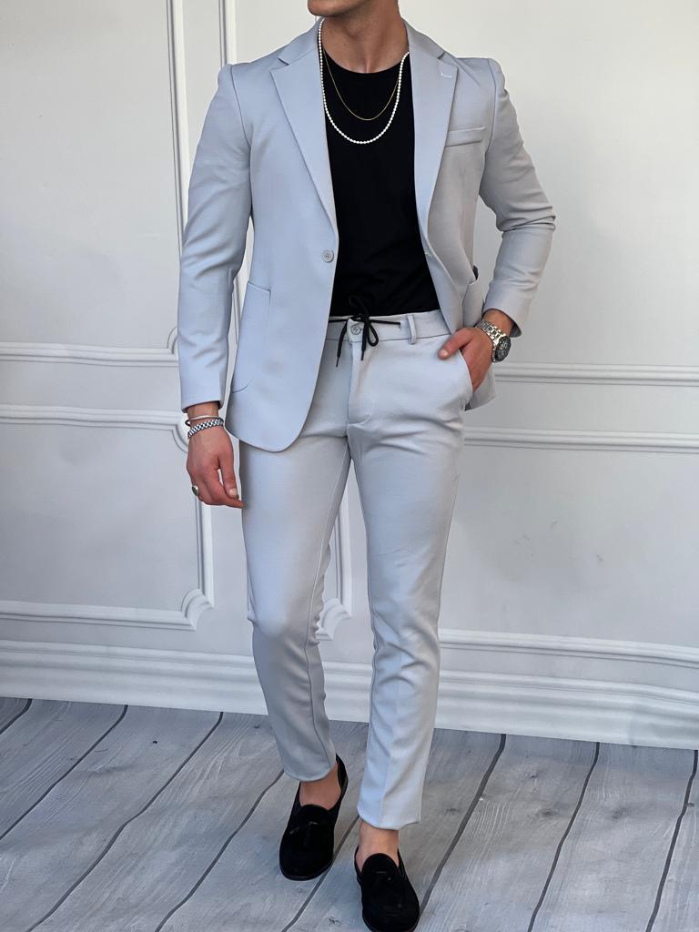 Petek Örme Pamuk Likra Takım Elbise