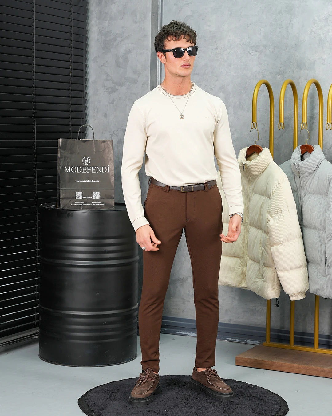 Yüksek Kalite Merserize Kumaş Bisiklet Yaka Triko