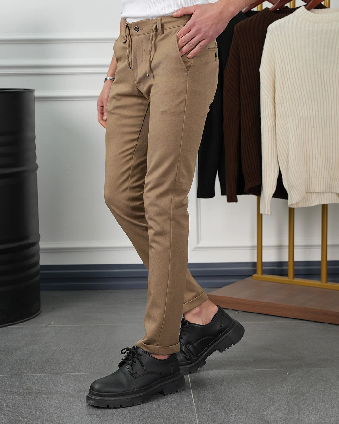 Pamuk Likra Slim Fit Jogger Pantolon