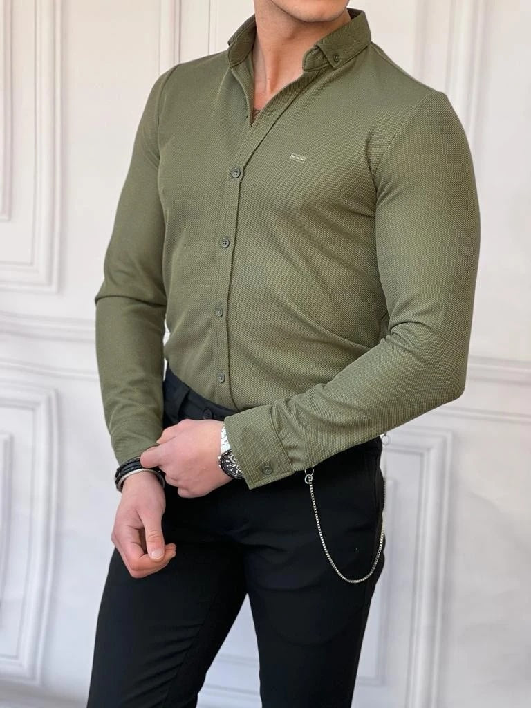 Yazlık Yüksek Kalite Örme İç Kısmı Merserize Gömlek