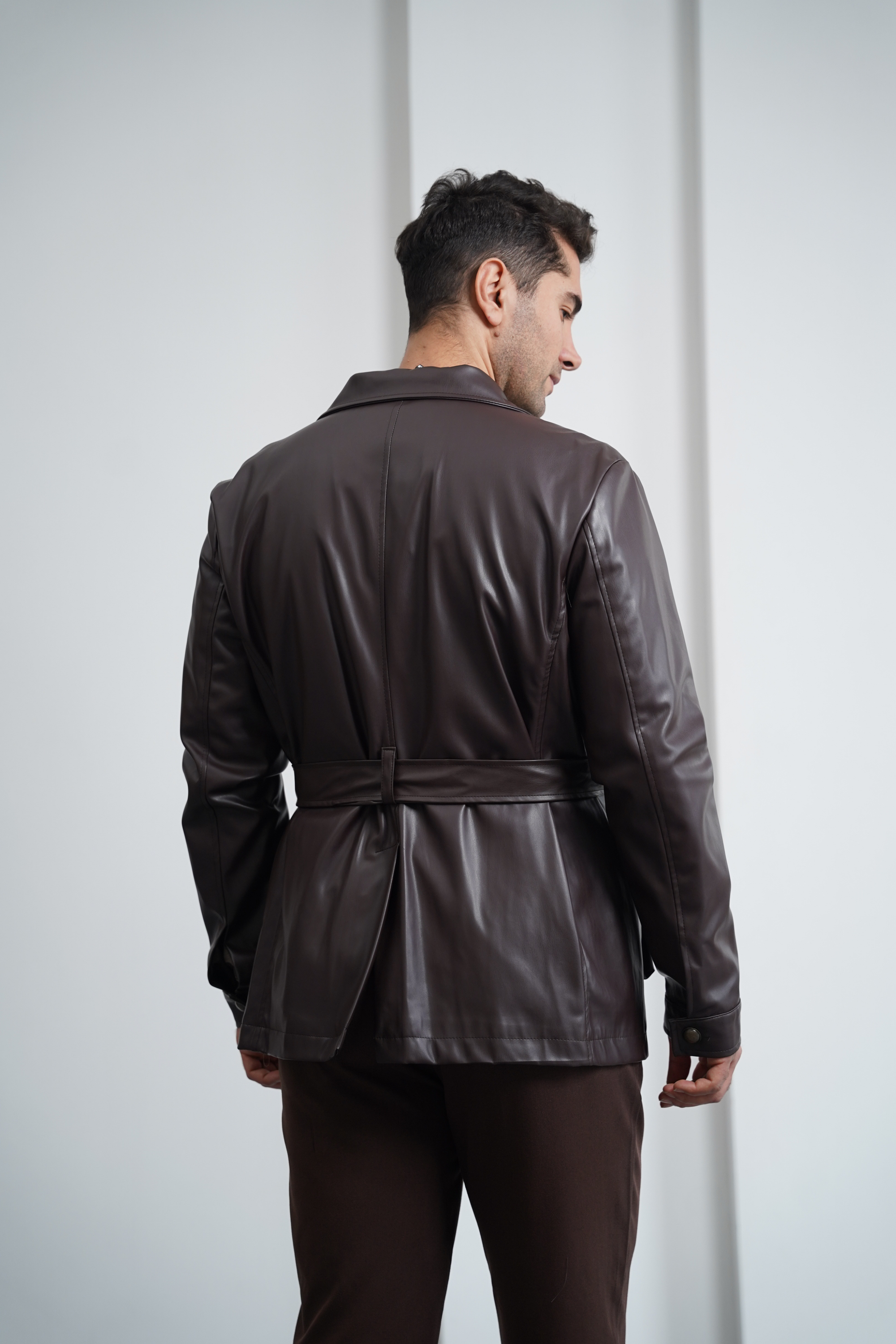 Torba Cep Kemer Detaylı Deri Mont