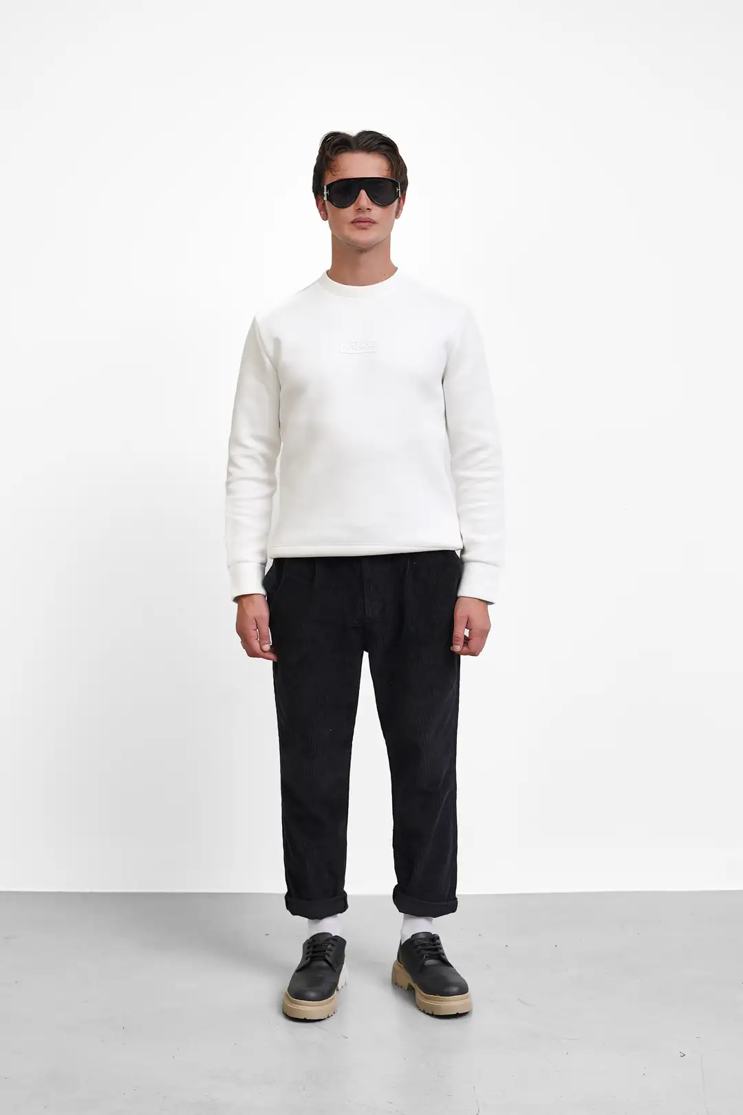 3 İplik Şardonlu Bisiklet Yaka Sweatshirt - 5