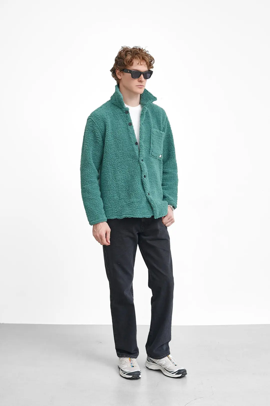 Oversize Peluş Mont - 5