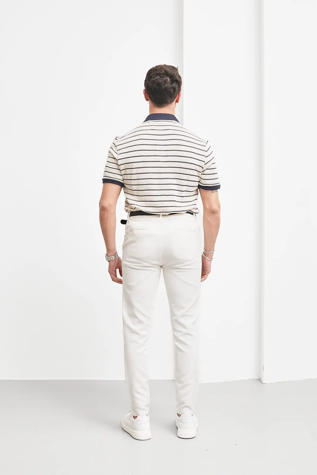 Erkek Düğme Detaylı Polo Yaka T-shirt - 7