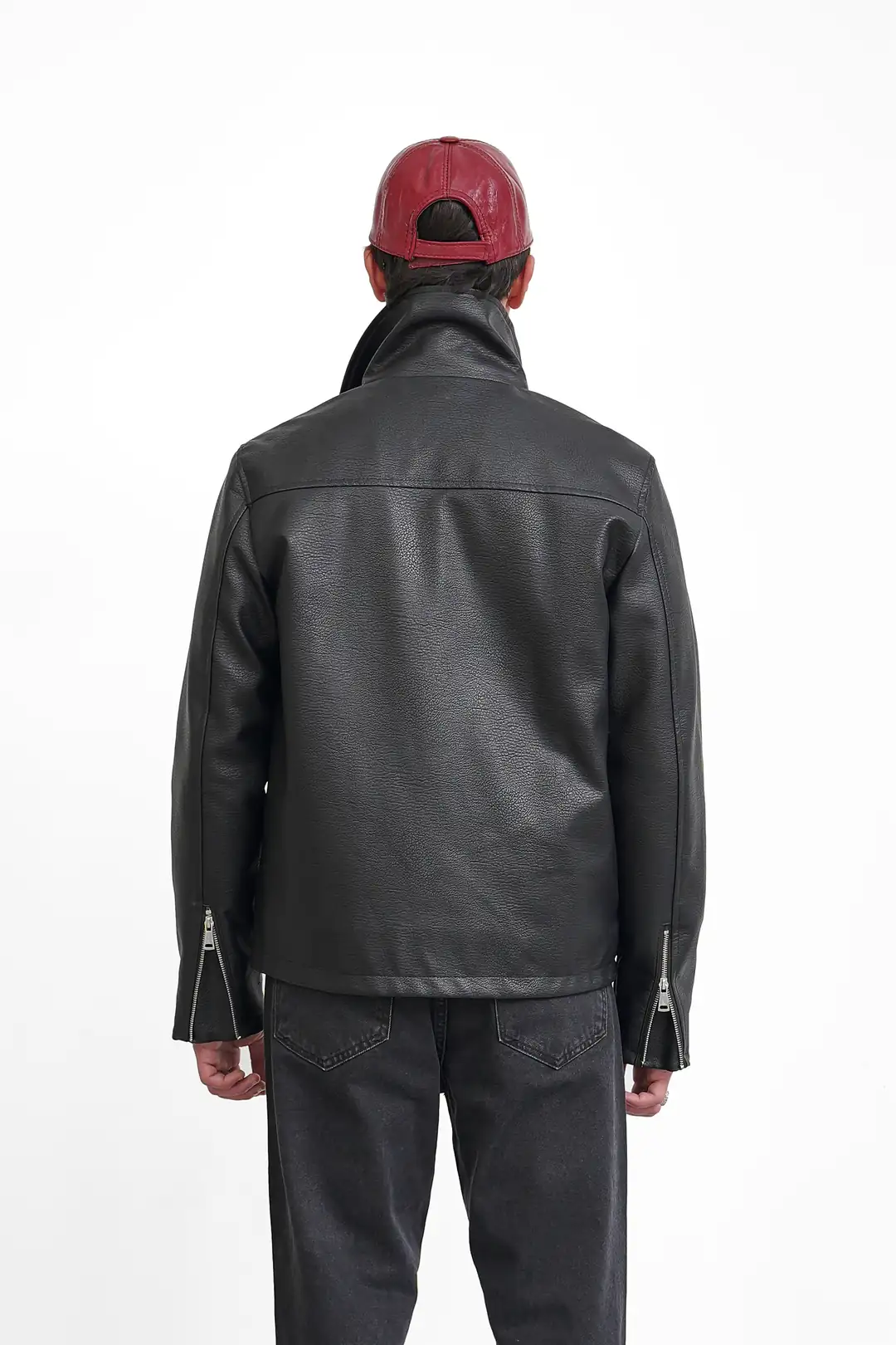 Regular Fit Deri Ceket - 6