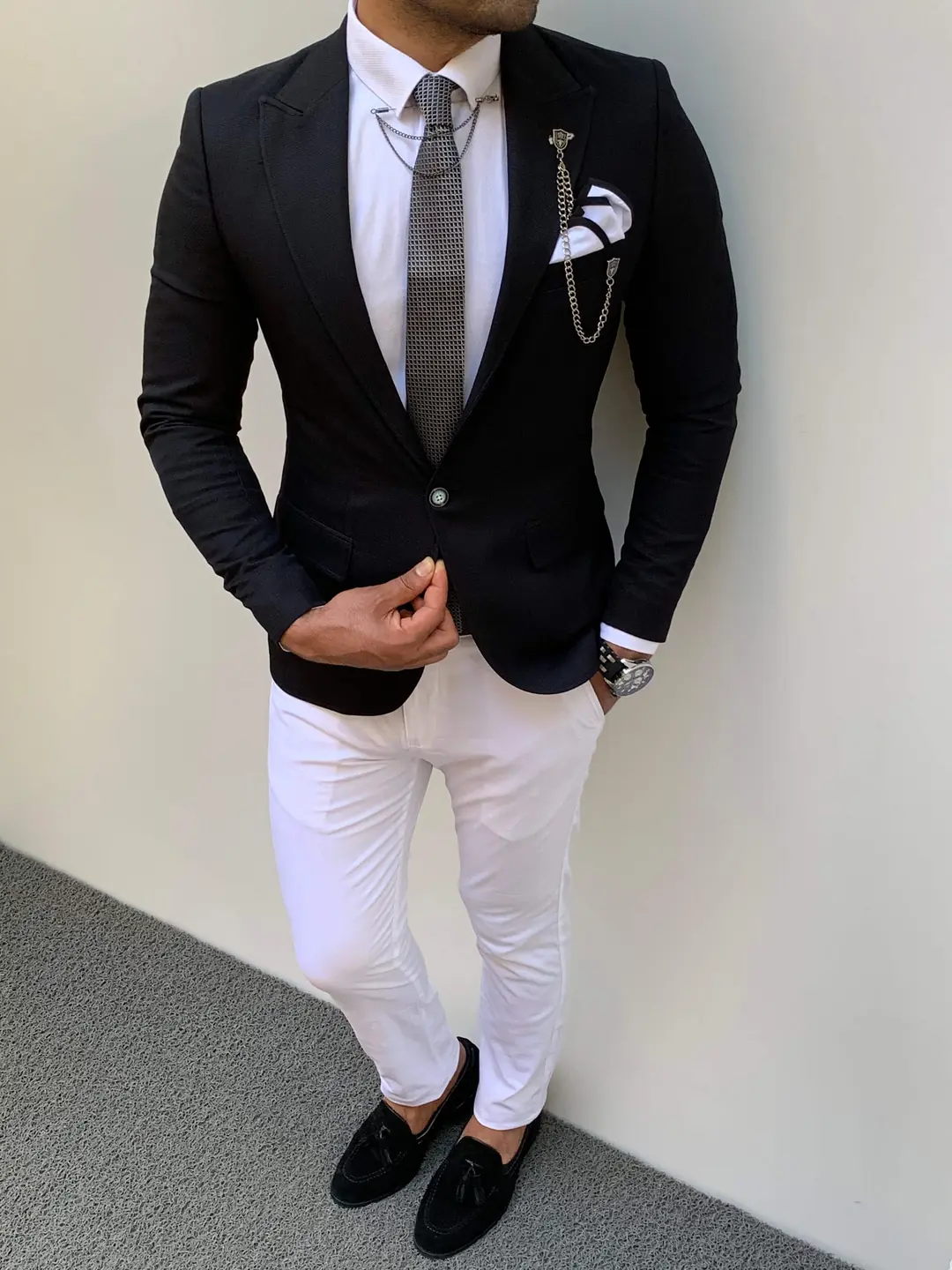 Slim Fit Spor Ceket Kombini - 1