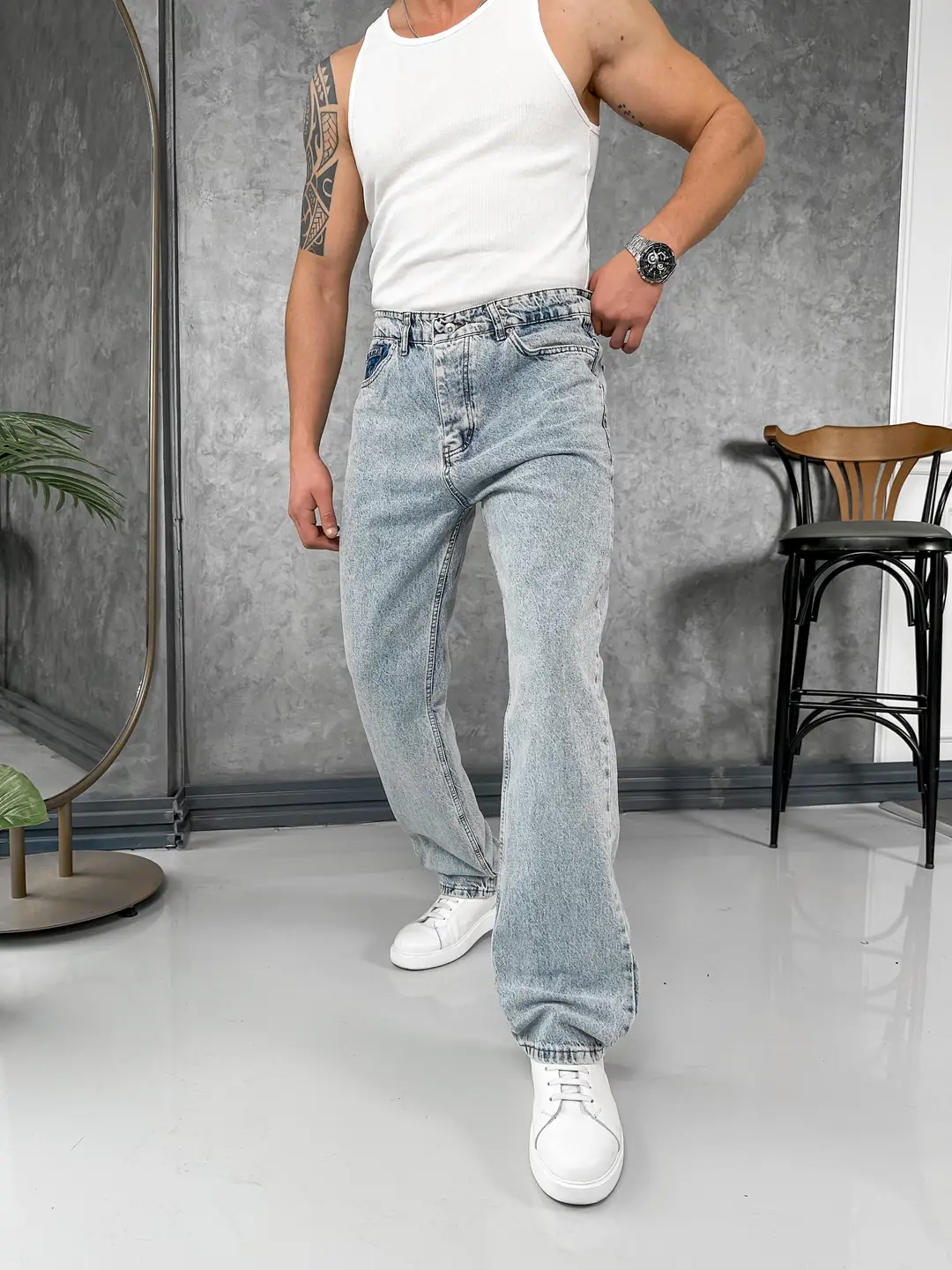 Baggy Kalıp Yüksek Kalite Kot Pantolon - 3