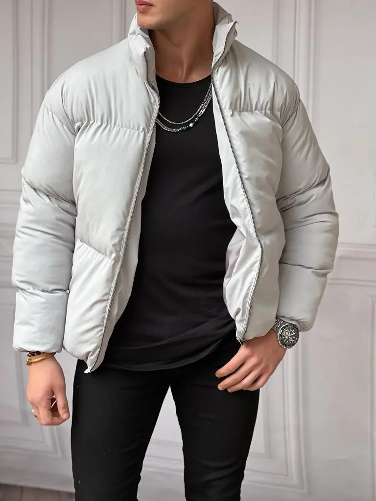 %100 Dolum Elyaf Şişme Mont - 1