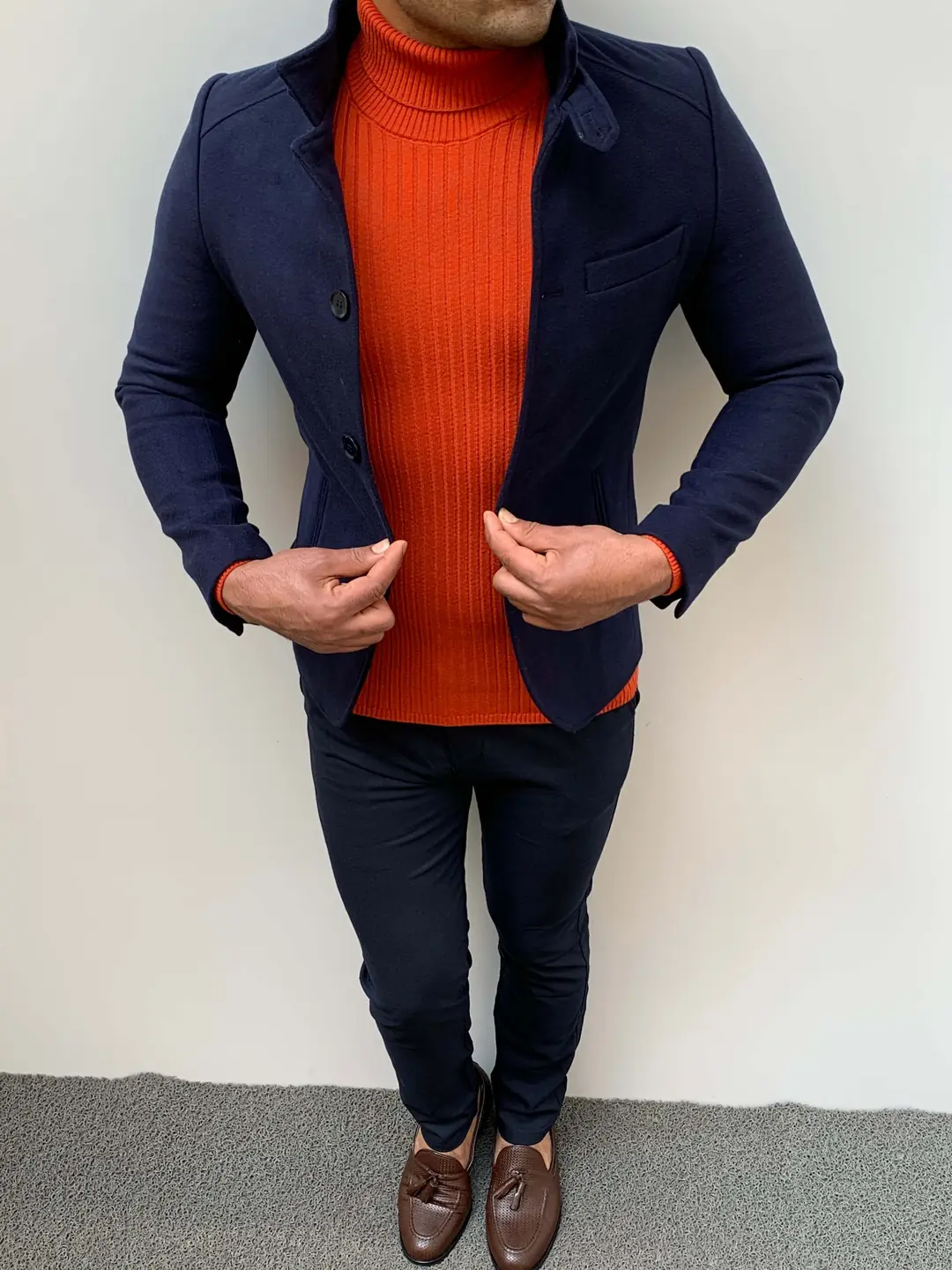 Slim Fit Kısa Model Kaban - 1