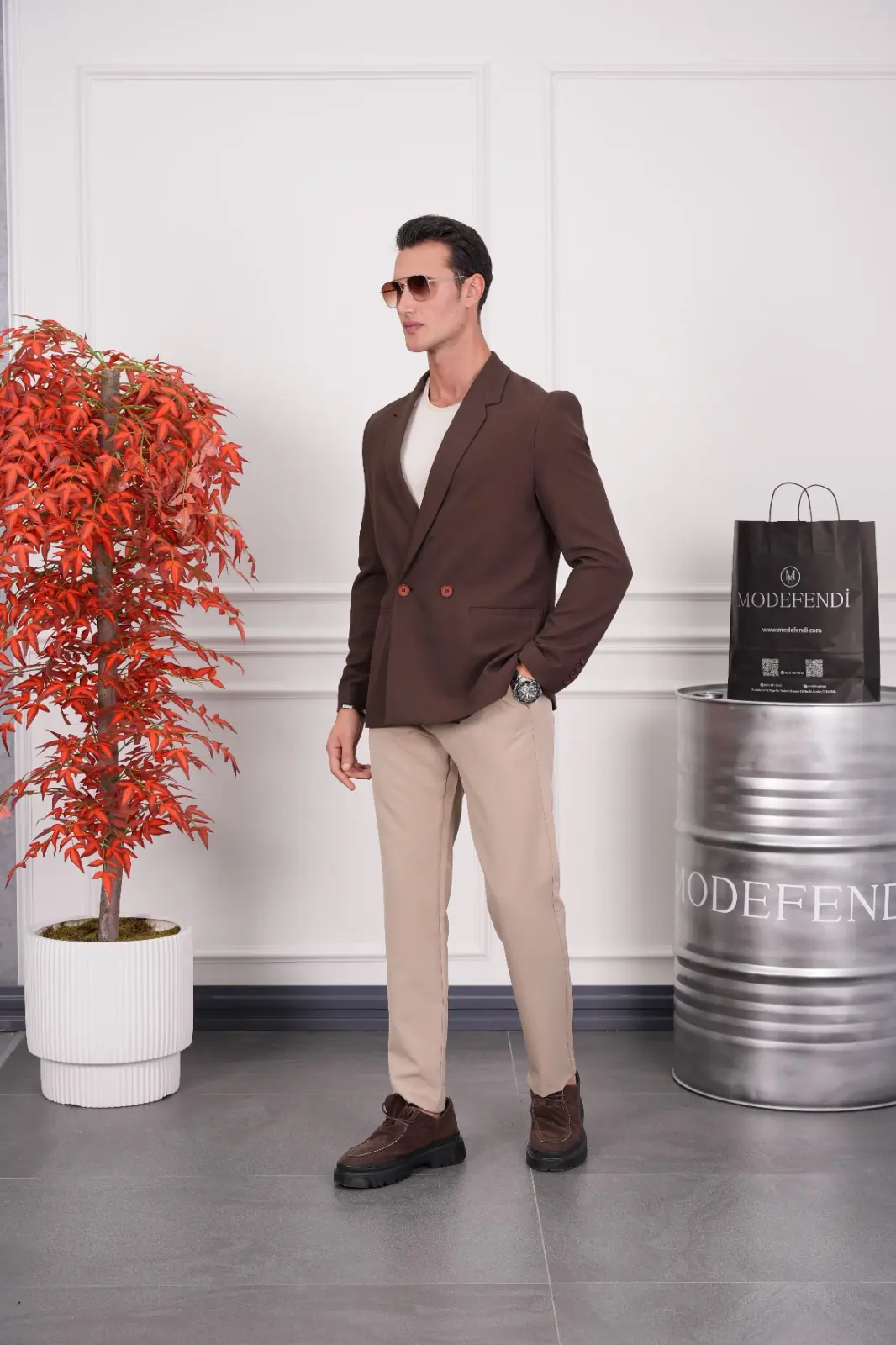 2 Düğme Detaylı Oversize Kesim Ceket - 2
