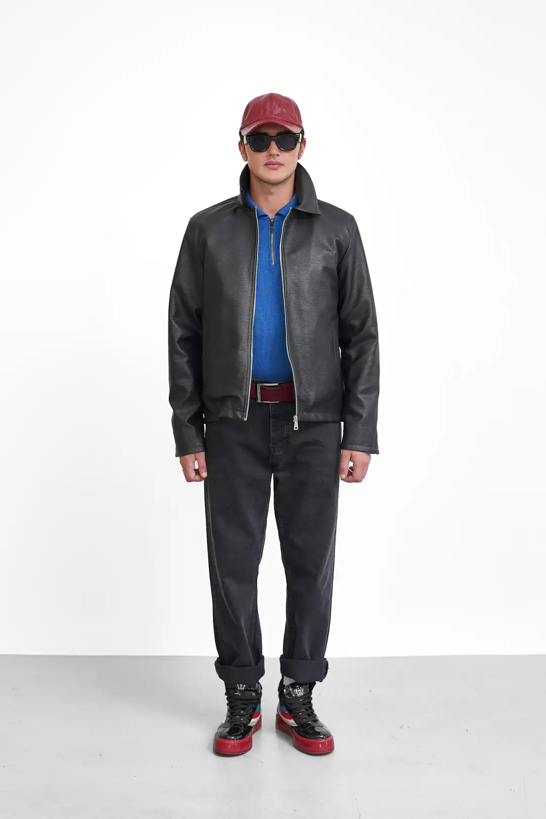Regular Fit Deri Ceket - 5