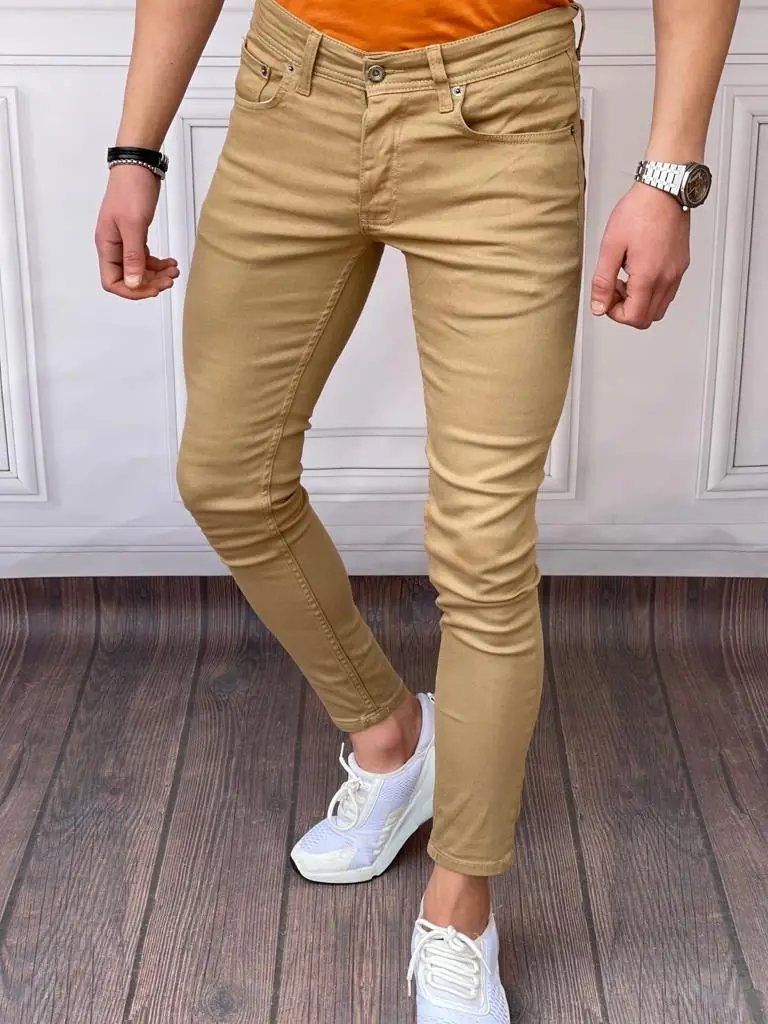Skinyfit Yüksek Kalite Likralı Bal Rengi Kot Pantolon - 1