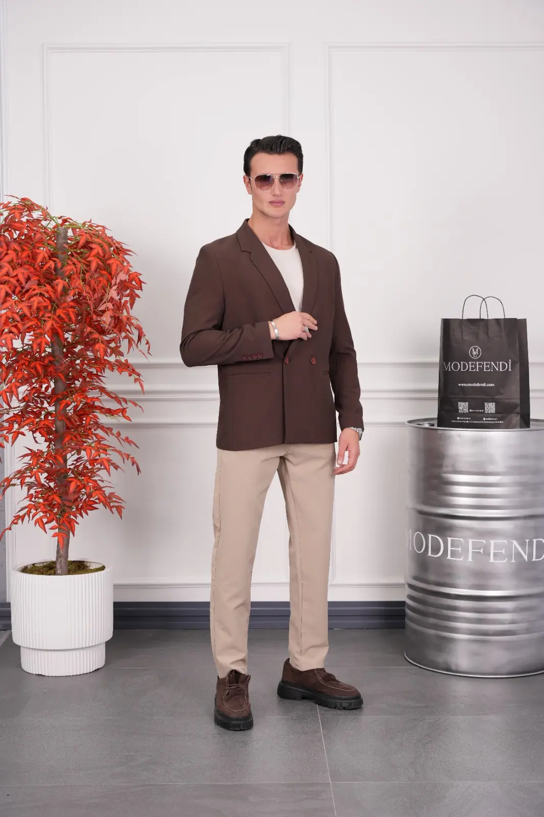 2 Düğme Detaylı Oversize Kesim Ceket - 3