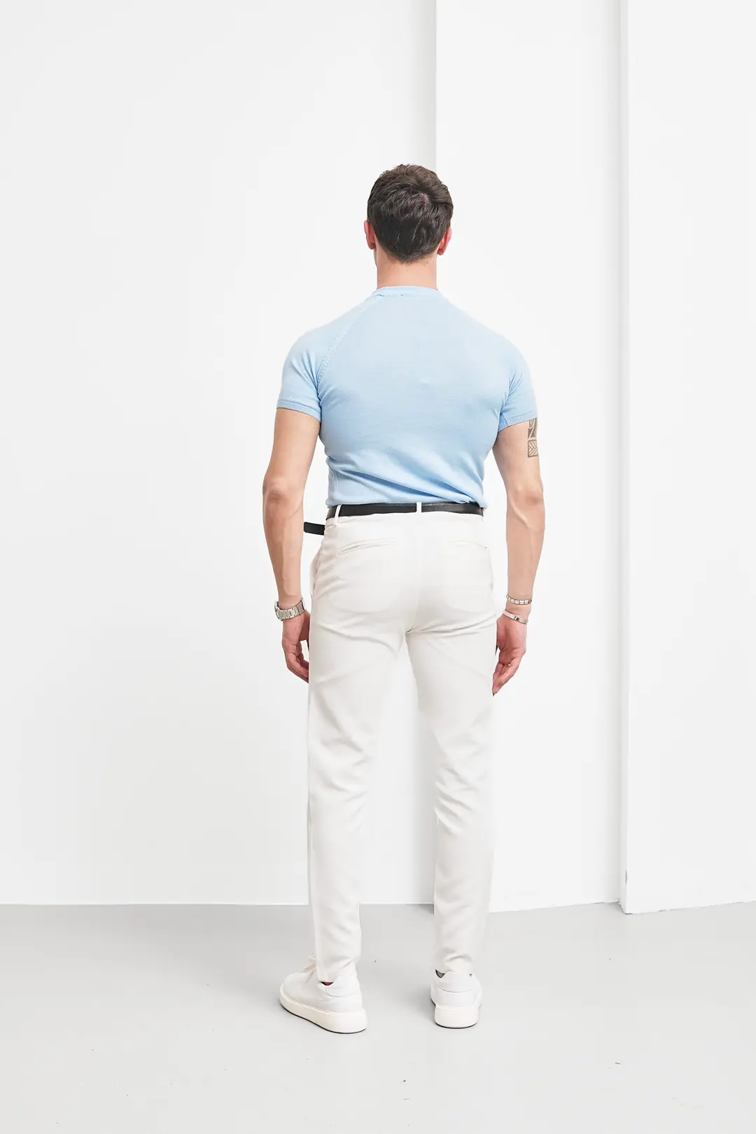 Yüksek Kalite Slim Fit Triko Kumaş Tshirt - 5
