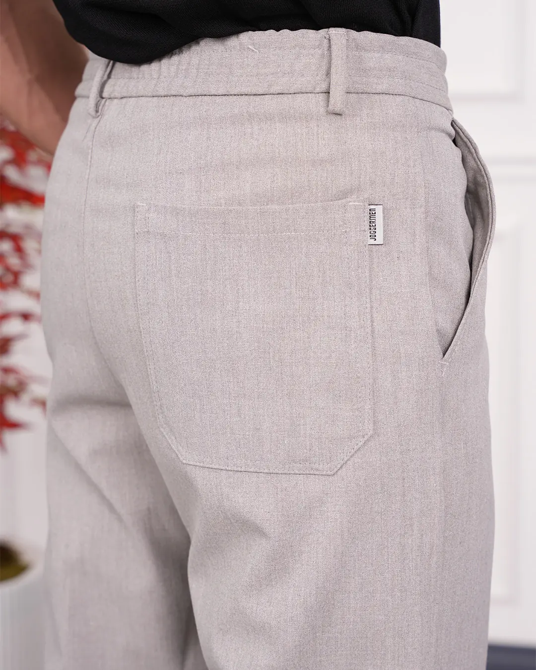 Baggy Kesim Düz Kumaş Pantolon - 7