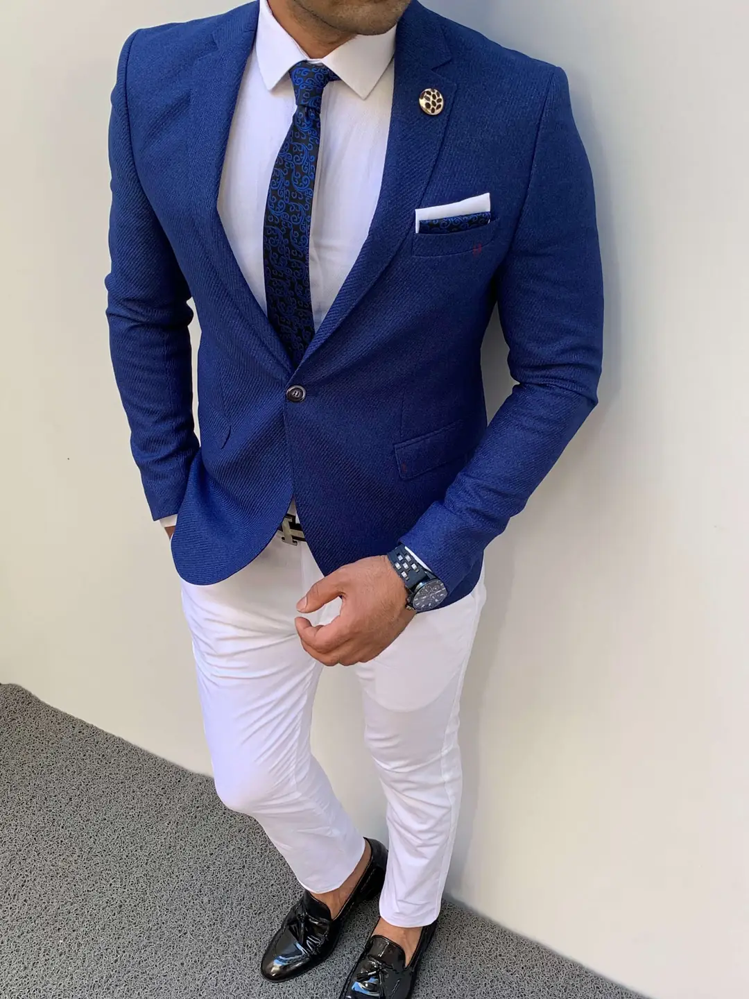 Slim Fit Spor Ceket Kombini Sakssi - 1