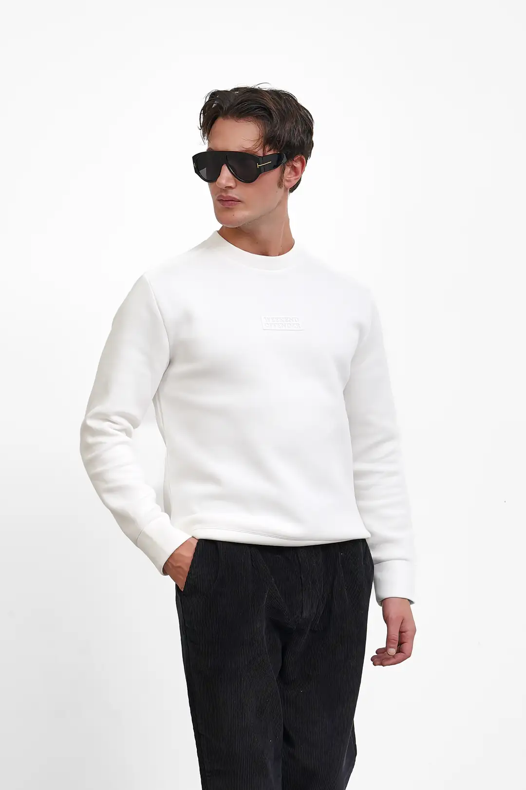 3 İplik Şardonlu Bisiklet Yaka Sweatshirt - 3