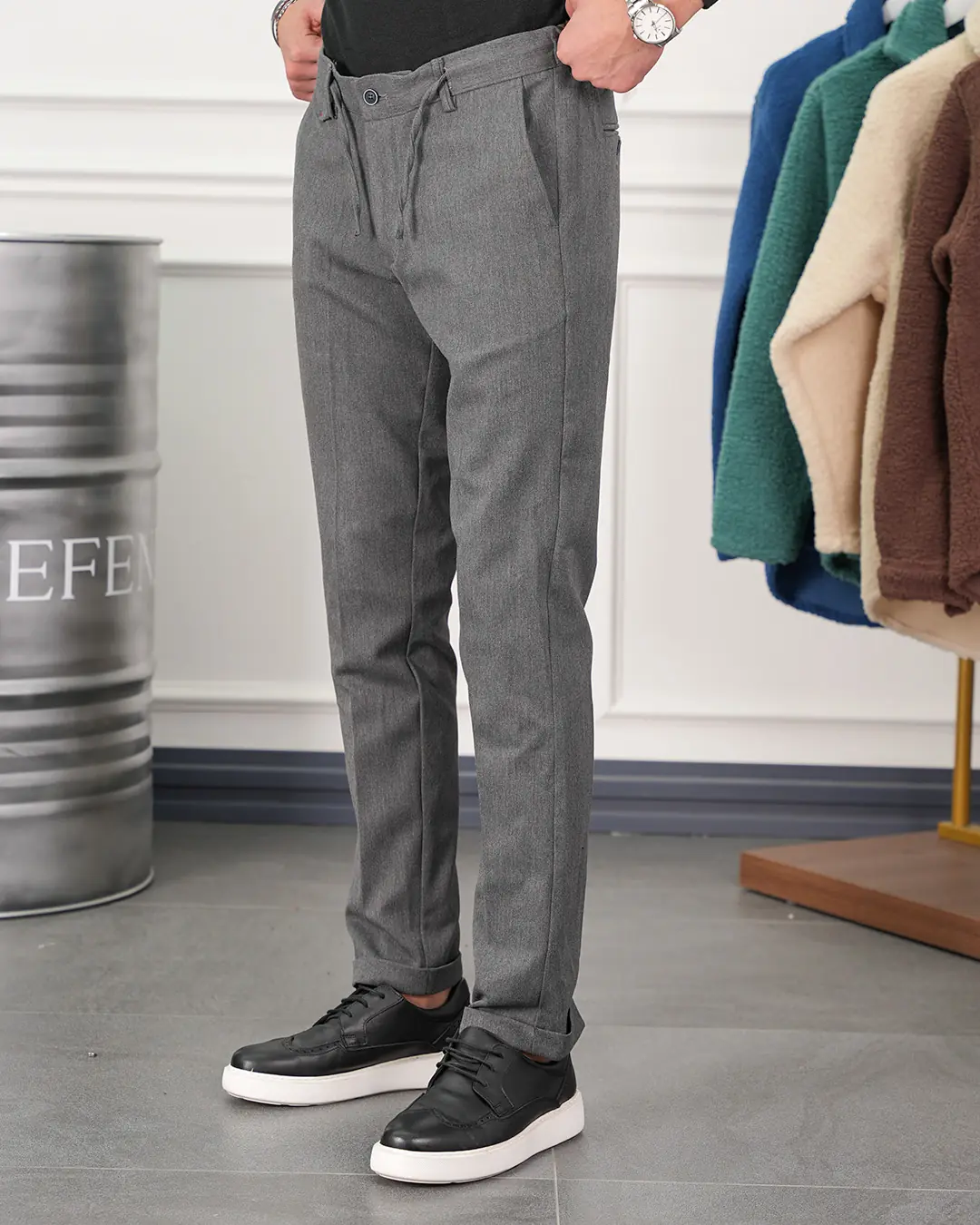 Pamuk Likra Slim Fit Jogger Pantolon - 6