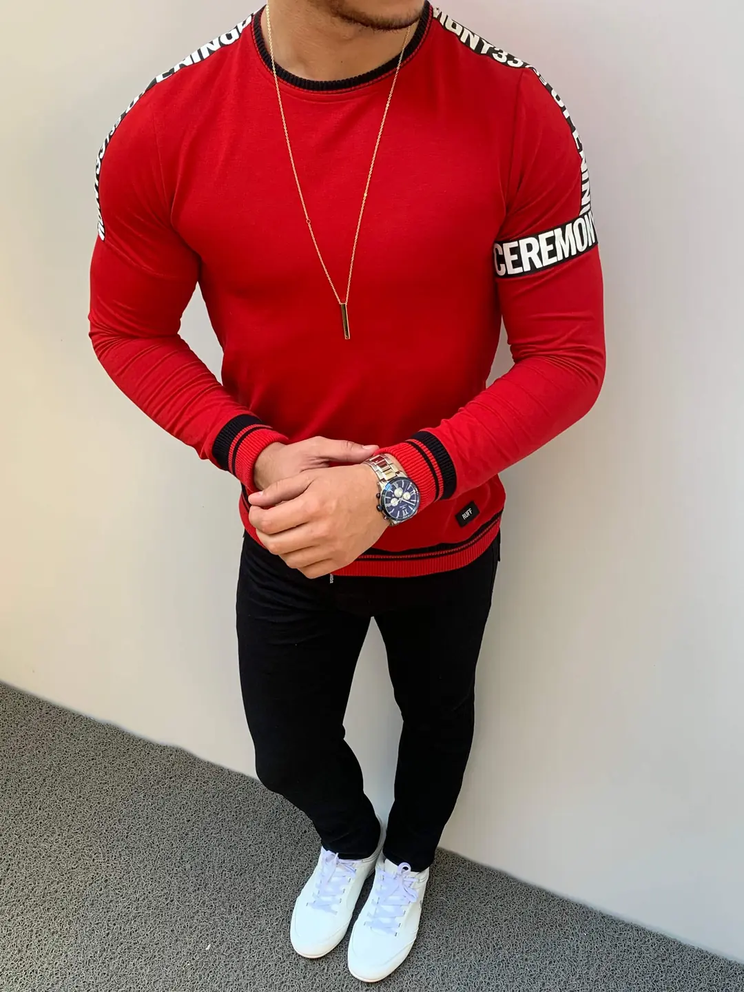 Slim Fit İtalyan Kol Detaylı Sweat - 1