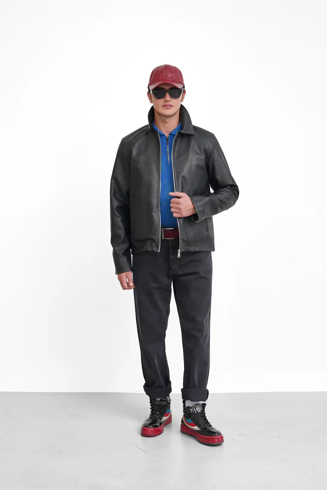 Regular Fit Deri Ceket